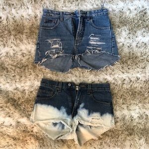 Bundle of vintage high waisted cutoff shorts